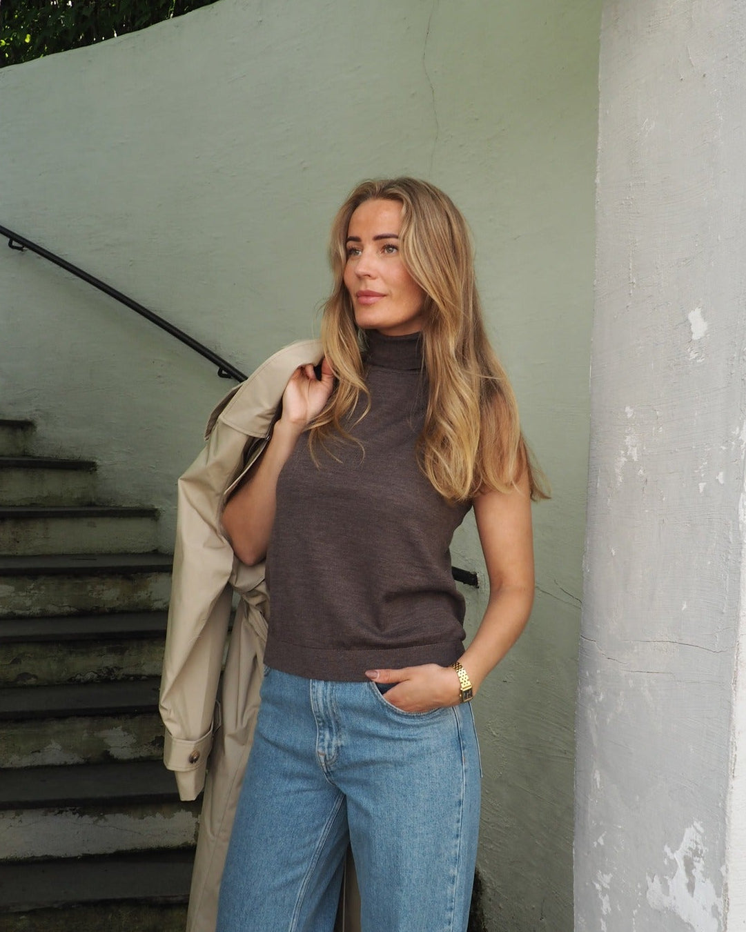 SLFTHEA Knit Top - Chocolate Chip